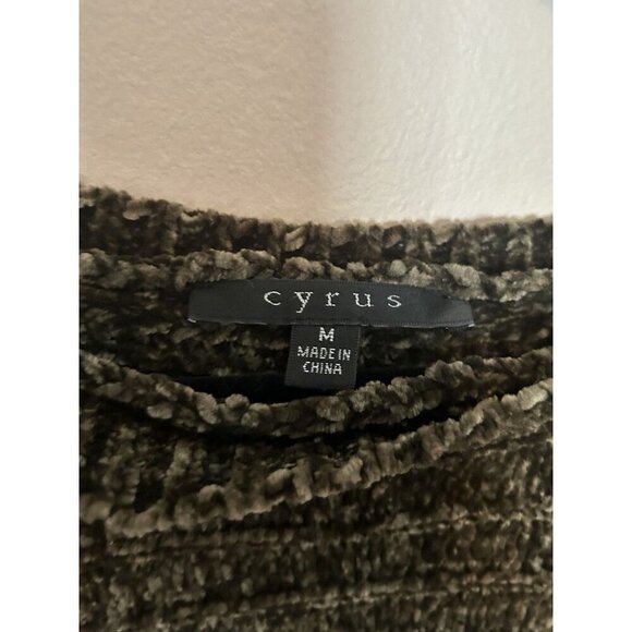 Cyrus Chenille Ribbed Oversized Sweater Womens M Forest Green Boatneck Chunky - Picture 4 of 7